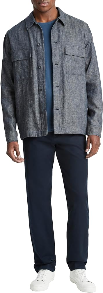 Vince Men's Linen Cotton Twill Shirt Jacket