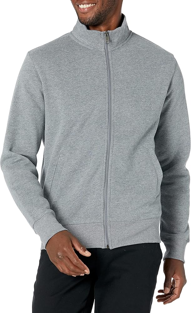 Amazon Essentials Men's Full-Zip Fleece Mock Neck Sweatshirt