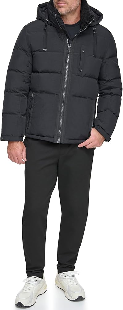 Andrew Marc Men's Mid-Length Puffer Jacket