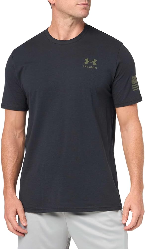 Under Armour Mens Freedom Graphic Short Sleeve T-Shirt, (001) Black / / Marine OD Green, Medium