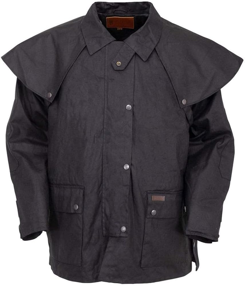 Outback Trading Company Men's 5020 Bush Ranger Waterproof Breathable Long Sleeve Oilskin Cotton Western Duster Jacket