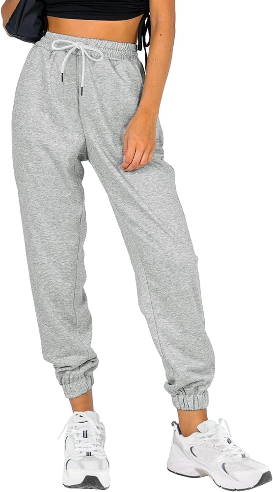 ATHMILE Women's Cinch Bottom Sweatpants High Waisted Athletic Joggers