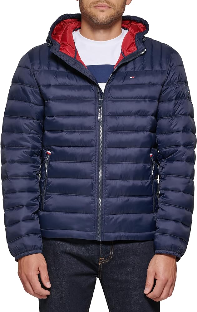 Tommy Hilfiger Men's Water Resistant Ultra Loft Filled Hooded Puffer Jacket