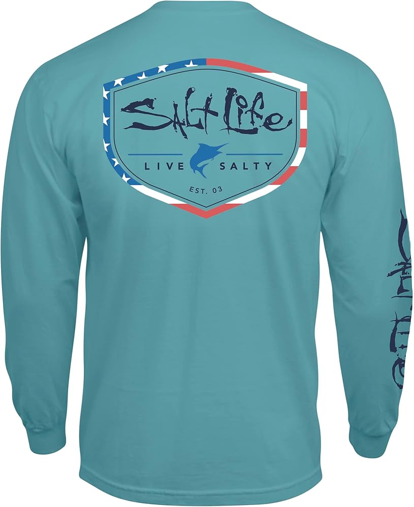 Salt Life Men's Amerishield Long Sleeve Classic Fit Shirt