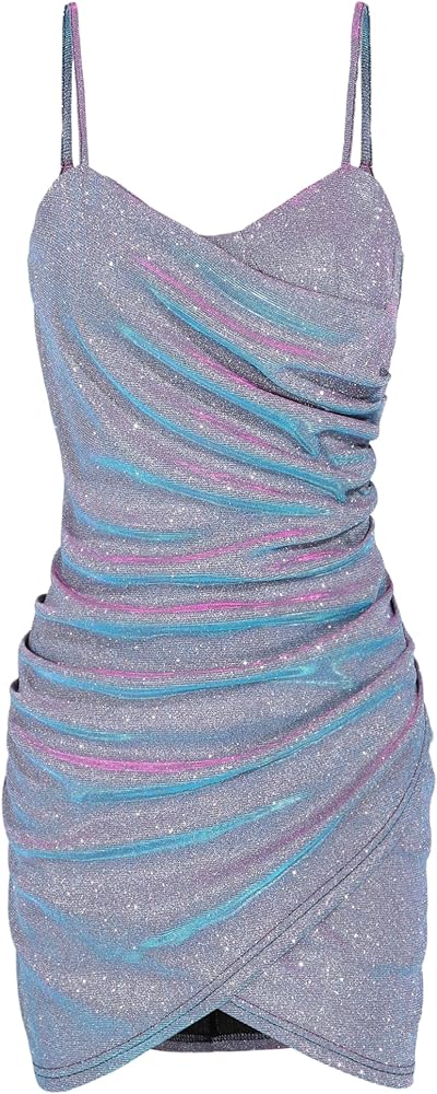 CIDER Sweetheart Neckline Glitter Bodycon Dress