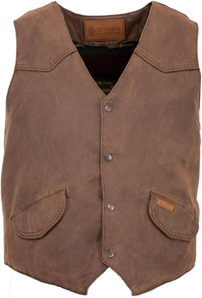 Outback Trading Men's Montana Insulated Warming Water-Resistant Canyonland Outerwear Western Vest with Multiple Pockets