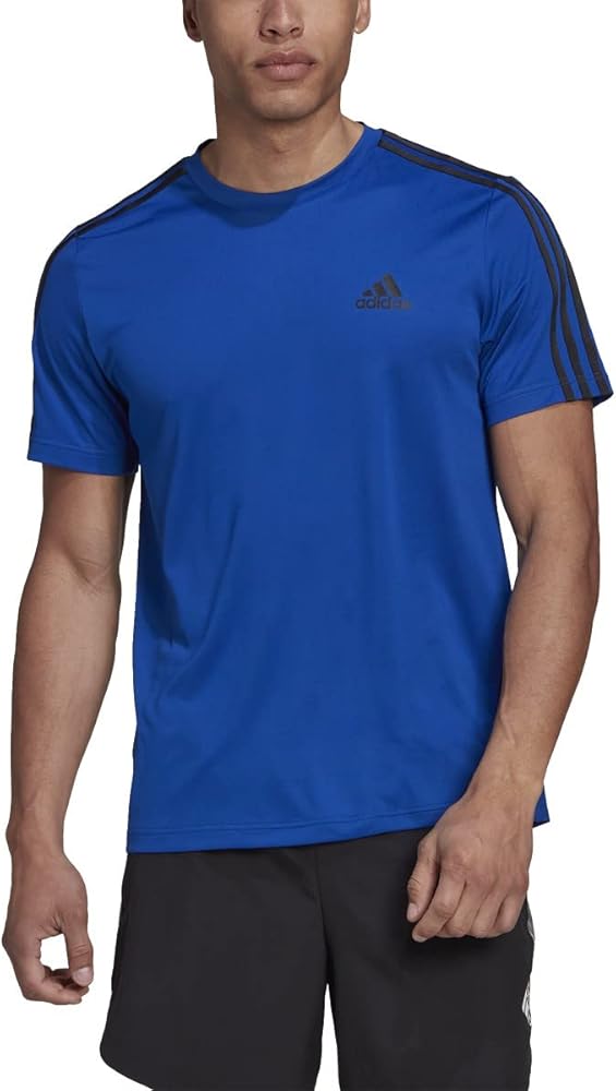 adidas Men's Aeroready Designed 2 Move Sport 3-Stripes Tee