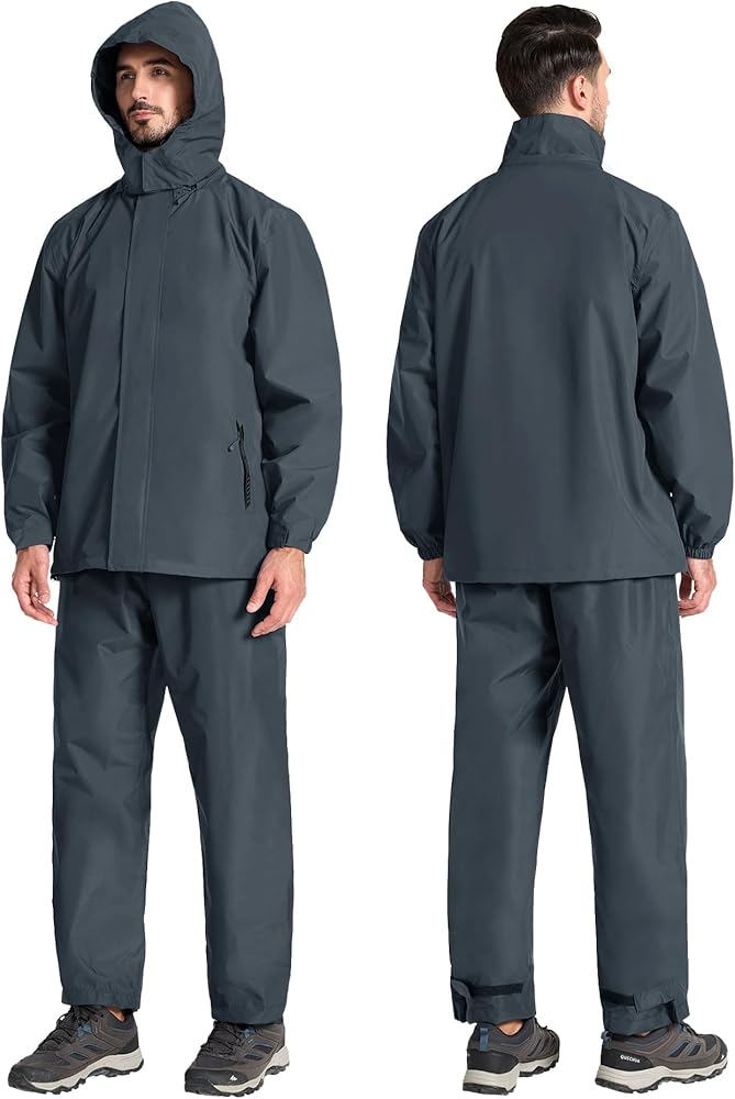 Golf Rain Gear for Men Rain Suit Waterproof Fishing Rain Jacket and Pants M/L/XL/XXL