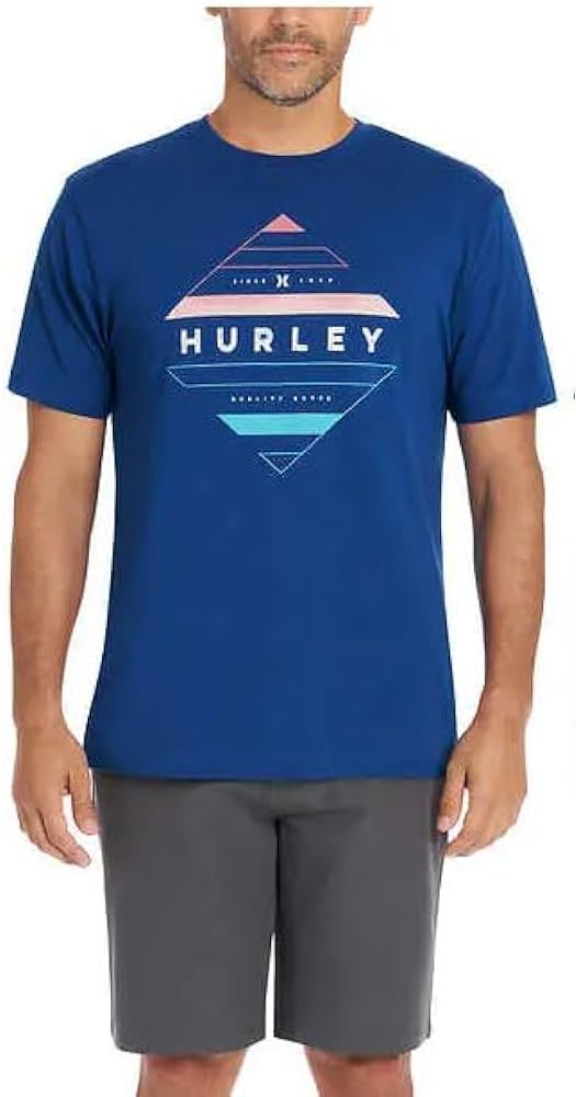 Hurley Men's Icon Slash Gradient T-Shirt, Navy, X-Large