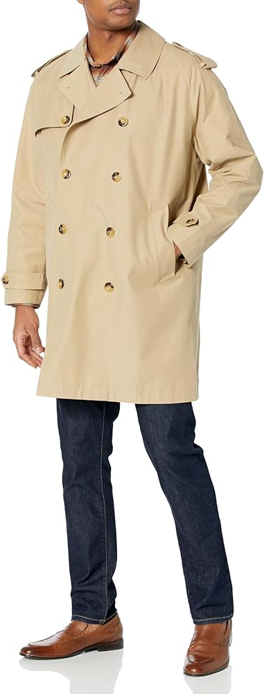 LONDON FOG Men's Double Breasted Trenchcoat