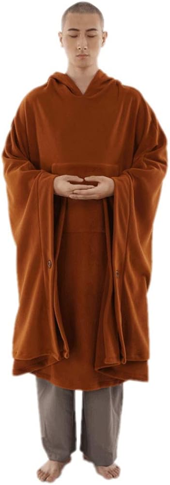 Meditation Buddhist Hooded Cloak Outfit Oversize Coat