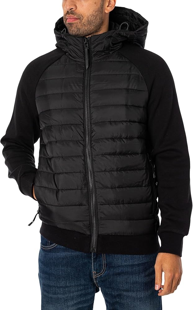 Superdry Mens Hooded Storm Hybrid Padded Jacket