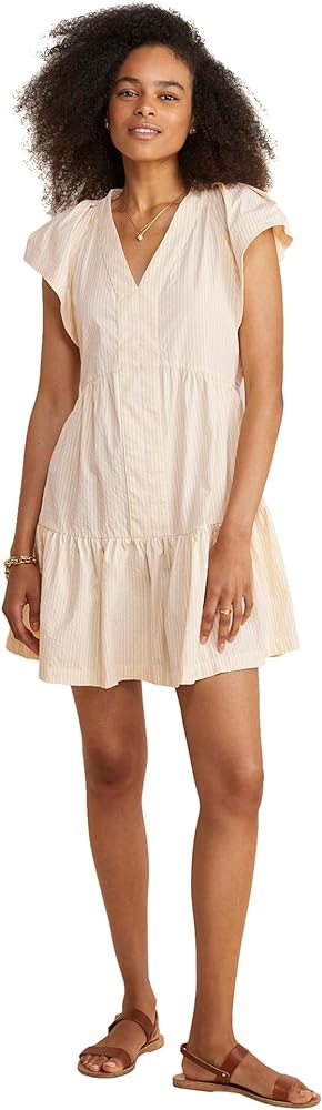 vineyard vines Women's Harbor Tiered Ruffle Sleeve Dress