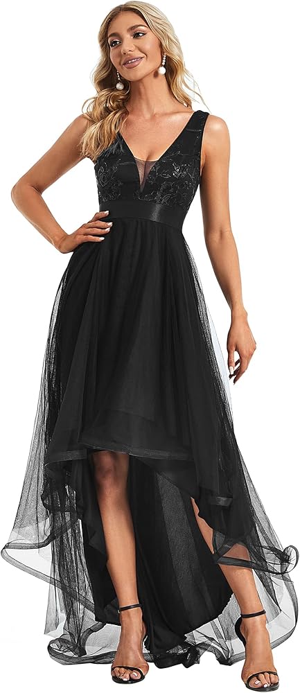 Ever-Pretty Women's Crew Neck Pleated Waist Short Sleeve Wedding Guest Dress Chiffon Bridesmaid Dresses 00793