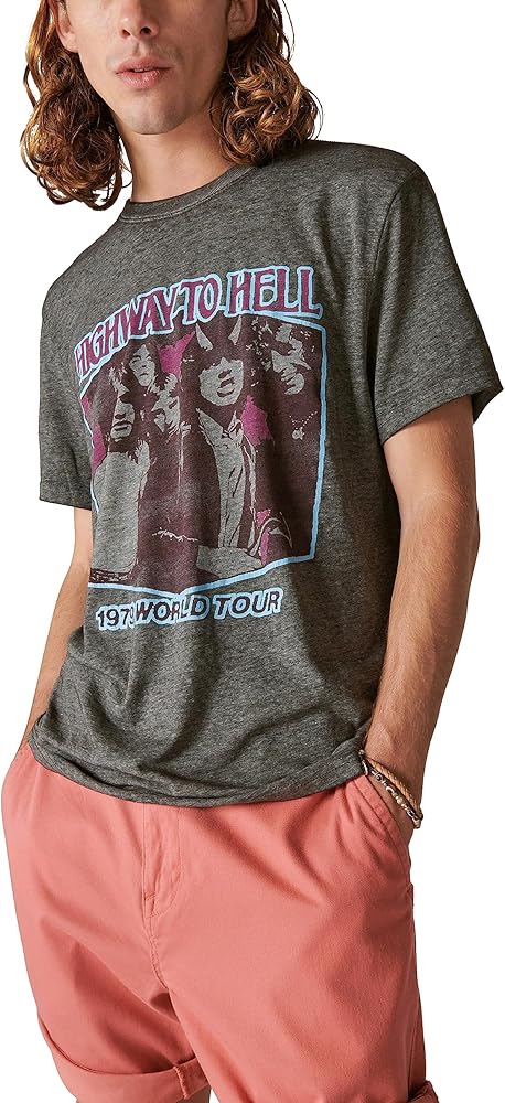 Lucky Brand Men's ACDC Highway to Hell Tee