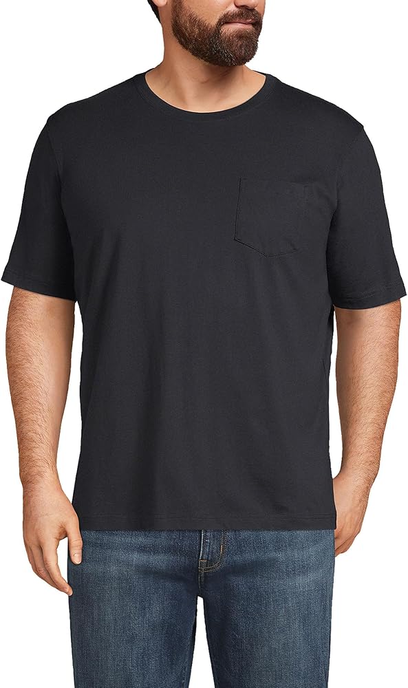 Lands' End Men's Super-T Short Sleeve T-Shirt with Pocket