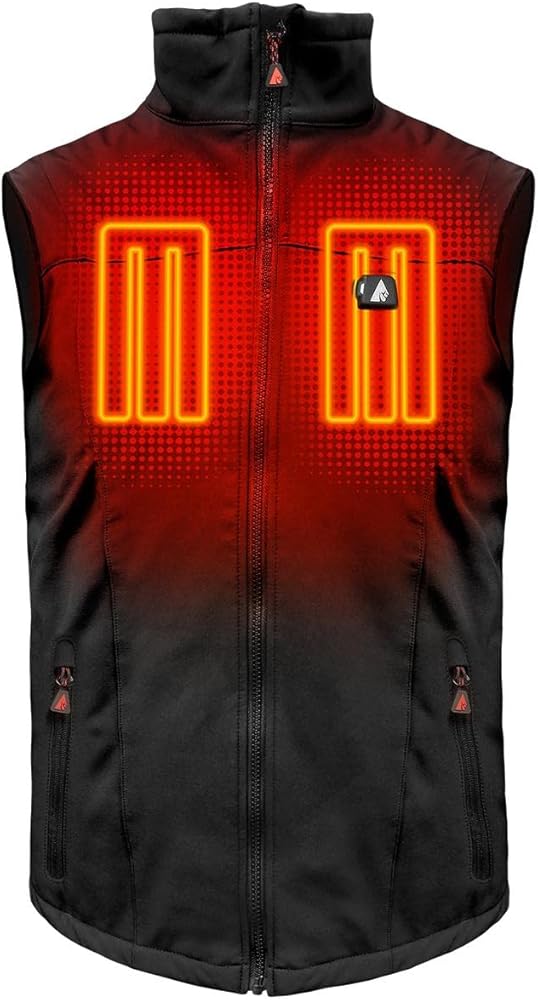 ActionHeat 5V Men's Heated Vest - Softshell Battery Heated Clothing - USB Powerbank Powered