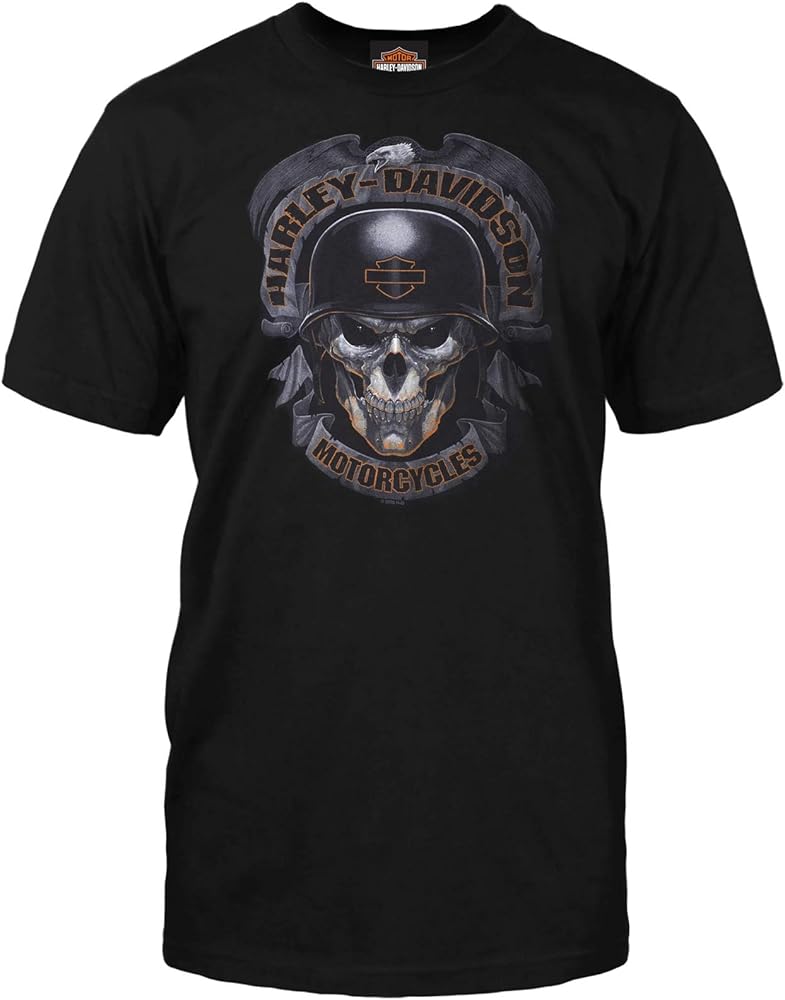 Harley-Davidson Military - Men's Black Skull Graphic T-Shirt - Baghdad | Ghoulish