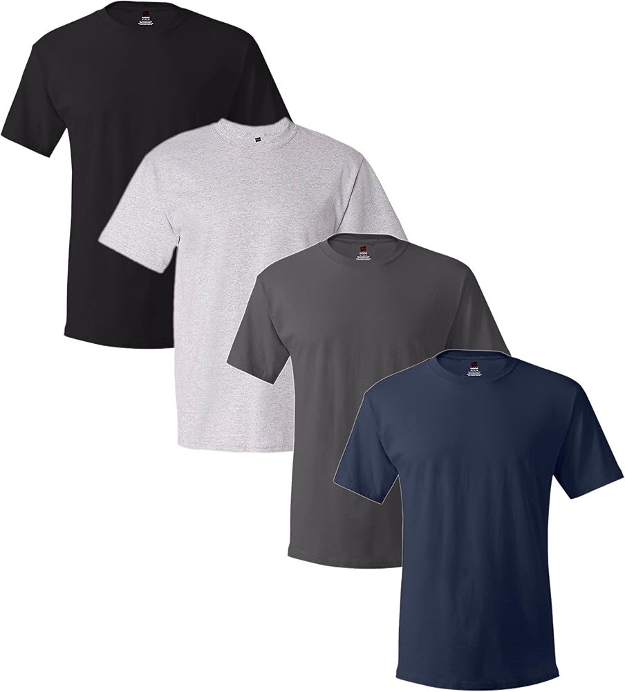 Hanes mens Comfortsoft Tagless Crewneck T-Shirt 4 Pack