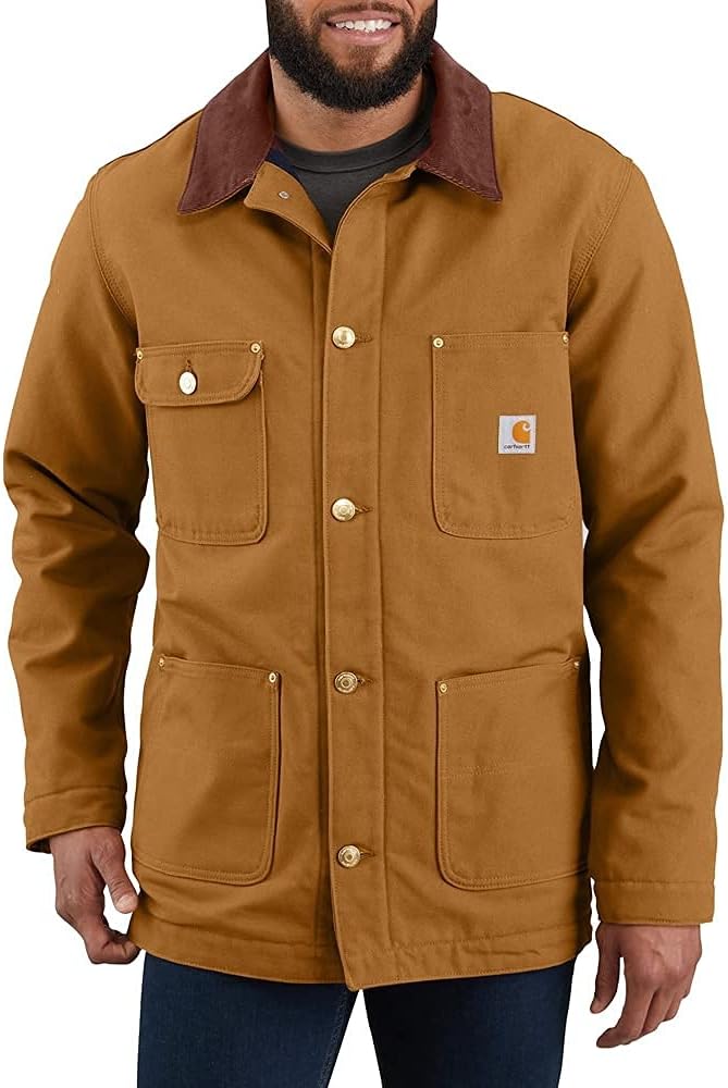 Carhartt Men's Loose Fit Firm Duck BlanketLined Chore Coat