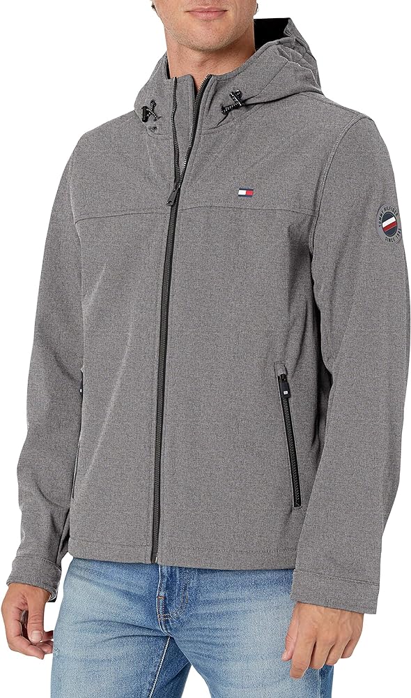 Tommy Hilfiger Men's Soft Shell Water Resistant Hooded Jacket