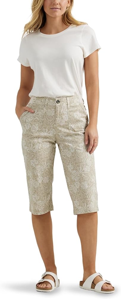 Lee womens Ultra Lux Comfort With Flex-to-go Utility Skimmer Capri Pant