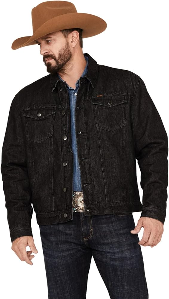 Wrangler Mens Retro Sherpa Lined Denim Jeans Jacket