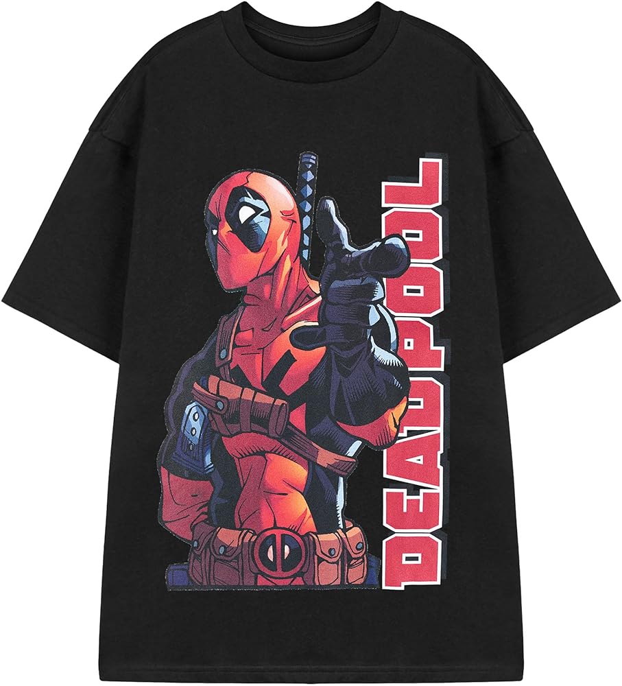 Marvel Deadpool Mens Tee Short Sleeve Top Options | Deadpool Logo Shirt for Men - Comic Book Superhero Apparel for Fans