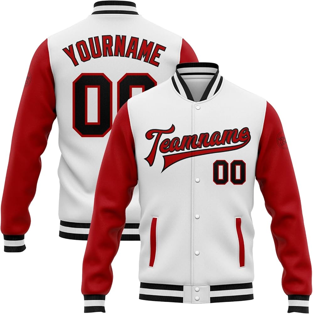 Custom Varsity Letterman Jackets Boys Youth Men Women Personalized Baseball Sports Bomber Coats with Name Number Logo