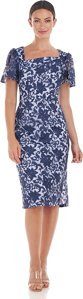 JS Collections Women's Ellie Flutter Cocktail Dress