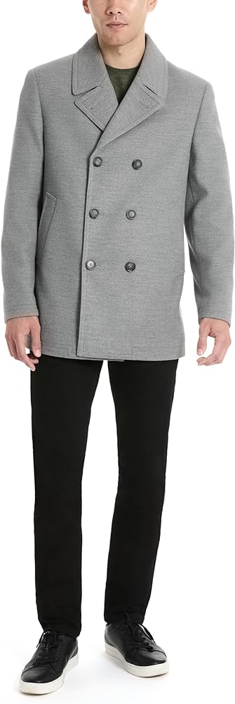 Van Heusen Mens Tatton Classic Double Breasted Peacoat