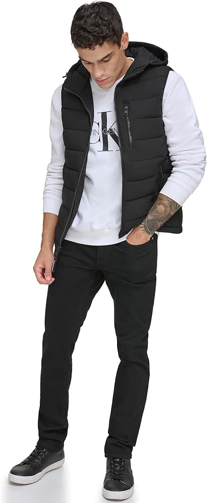 Calvin Klein Men's Lightweight Packable Hooded Puffer Vest