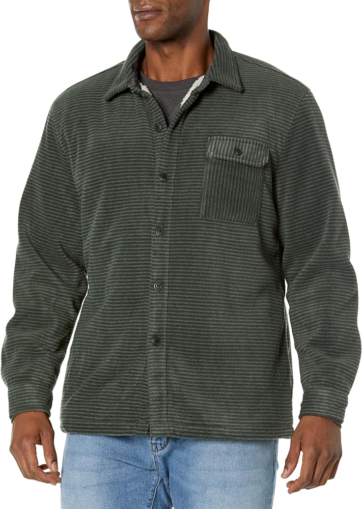 UNIONBAY Men's Woodsman Microfleece Lined Flannel Shirt Jacket