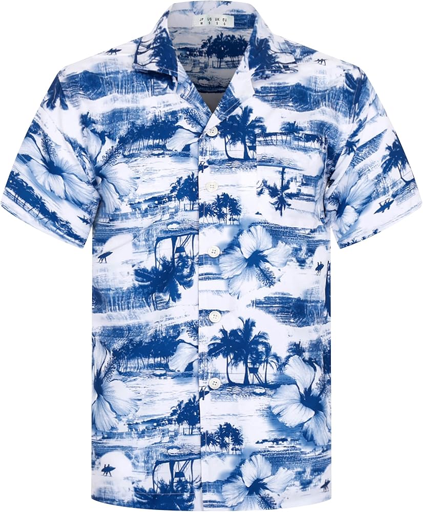 APTRO Men's Hawaiian Shirt Summer Quick Dry Beach Tropical Short Sleeve Shirt