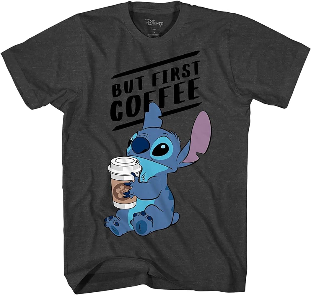 Disney Lilo and Stitch Coffee First Adult T-Shirt