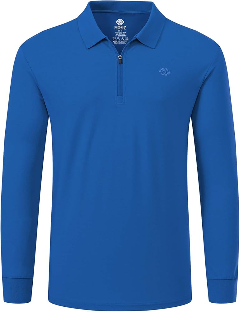 Men's Golf Shirts Long Sleeve Polo Shirt Casual Solid