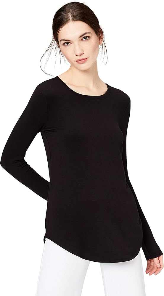 Amazon Essentials Women's Supersoft Terry Regular-Fit Long-Sleeve Shirttail Hem Shirt (Previously Daily Ritual)