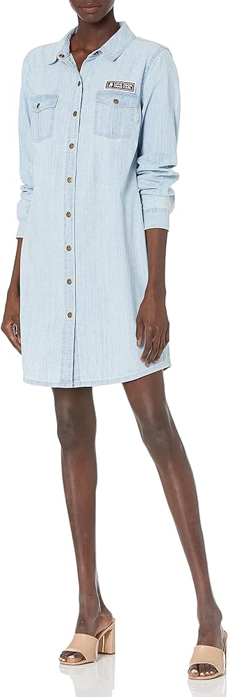 KARL LAGERFELD Women's Denim Logo Shirt Dress