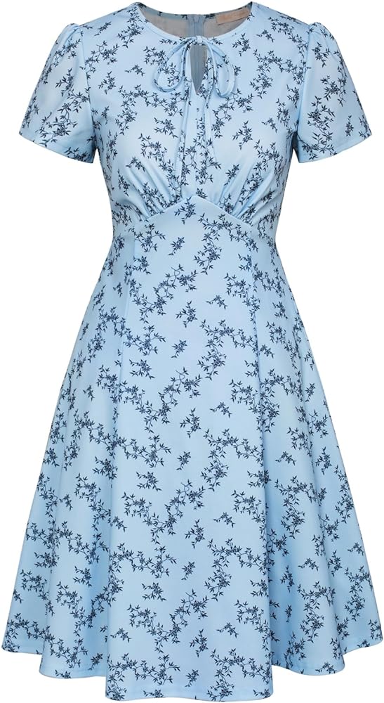 Belle Poque Womens Floral Dress 1940s Dresses for Women Retro Dresses A Line Stretchy Dresses for School Dance