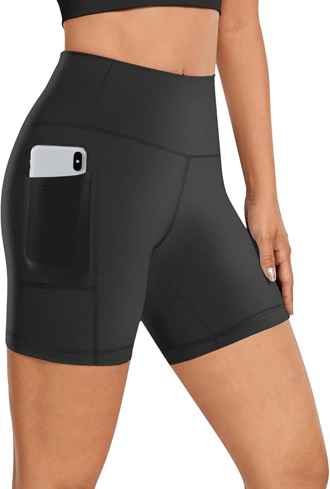 Biker Shorts Women - 2.5"/5"/8" High Waisted Tummy Control Workout Gym Spandex Booty Yoga Volleyball Shorts