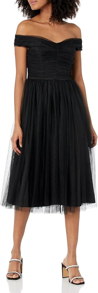 Trina Turk Women's Off The Shoulder Tulle Cocktail Dress