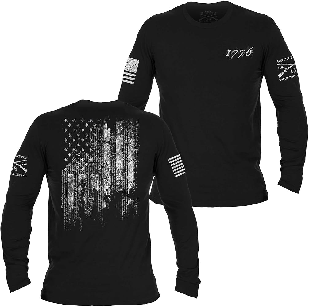 Grunt Style 1776 Flag Long Sleeve T-Shirt