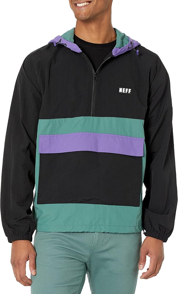 NEFF Men's Casual Lightweight Pullover Hooded Jacket with Front Pocket