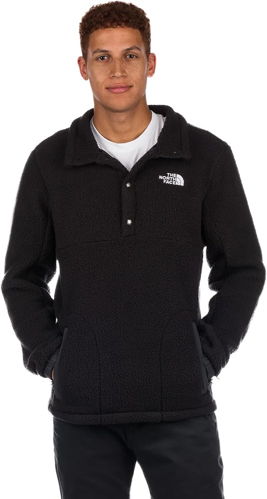 THE NORTH FACE Parkview 1/2 Snap Mens Fleece TNF Black/Asphalt Grey Medium