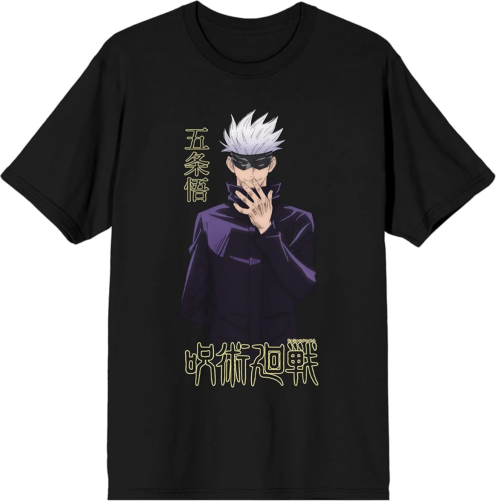 Bioworld Jujutsu Kaisen Gojo Satoru Men’s Black Short-Sleeve Performance Tee