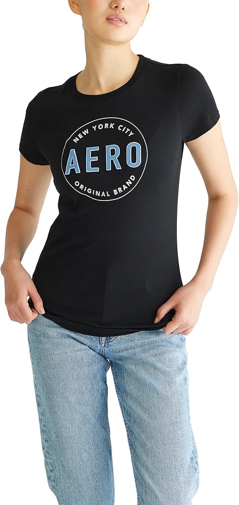 AEROPOSTALE Women's Circle Short Sleeve Graphic Tee