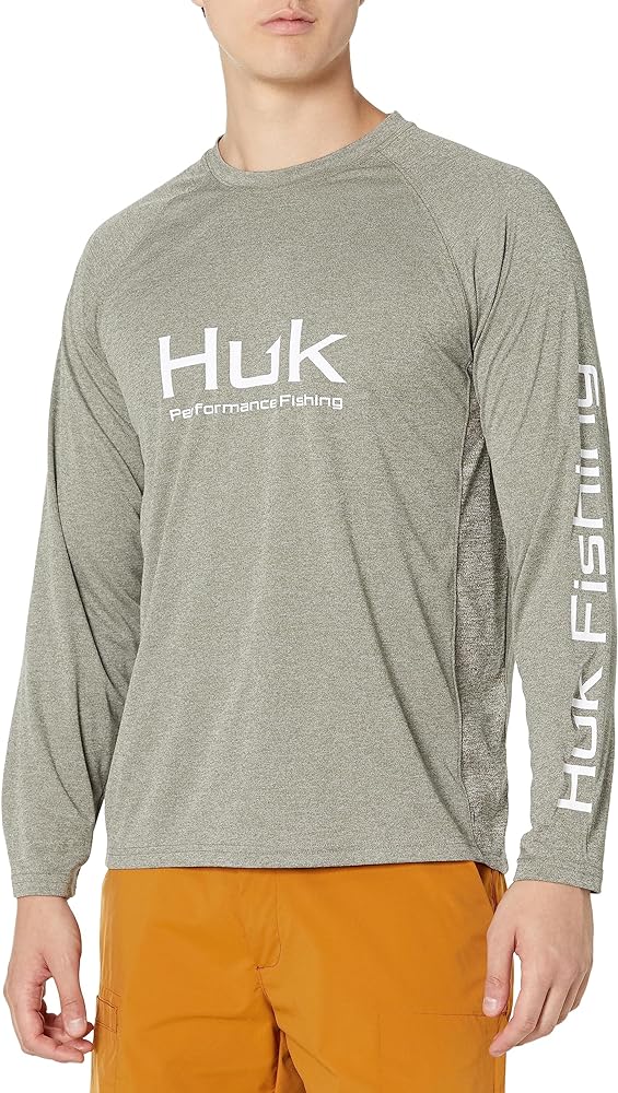 HUK Pursuit Heather Long Sleeve, Fishing Shirt for Men