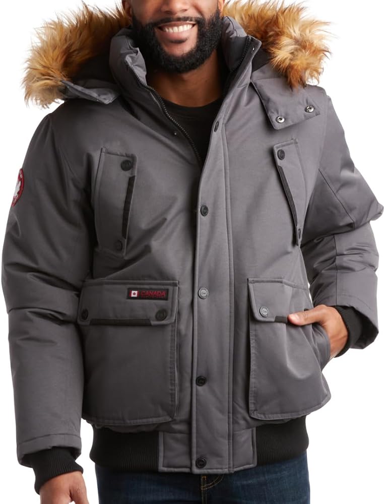 CANADA WEATHER GEAR Men’s Big & Tall Winter Jacket– Heavyweight Bomber Parka Coat– Jacket for Big and Tall Men (M-5XL)