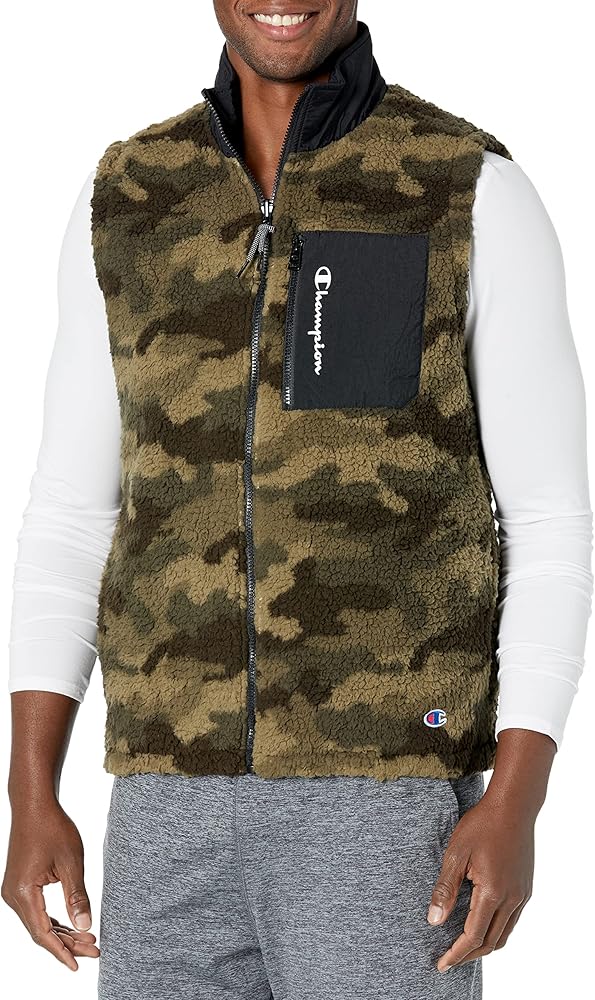 Champion Men's AOP Reversible Sherpa Vest