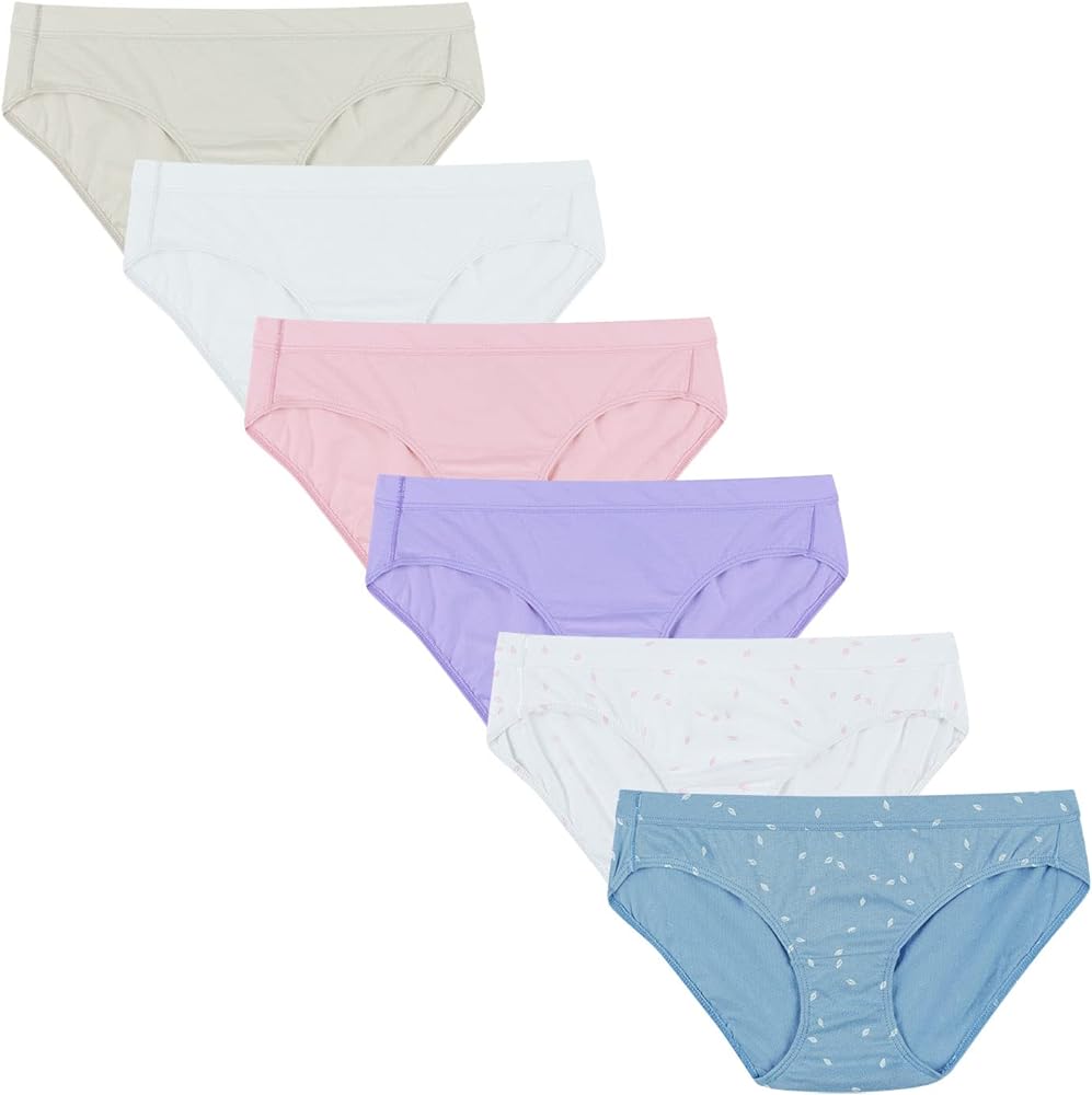 Hanes Women's Organic Cotton Panties Pack, ComfortSoft Underwear, 6-Pack (Colors May Vary)